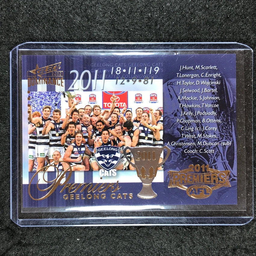 2020 Select AFL Dominance GEELONG 2011 Premiership Commemorative 100/275 #PC117