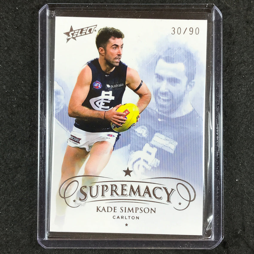 2019 Select AFL Supremacy KADE SIMPSON Base Silver 30/90 #17