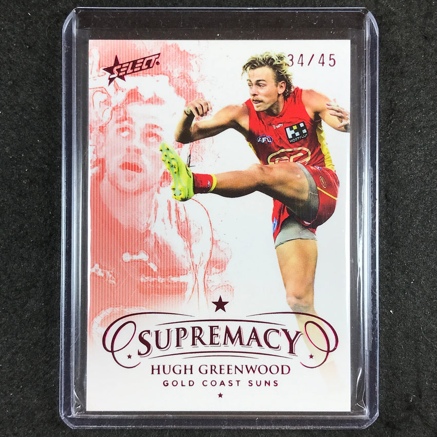 2021 Select AFL Supremacy HUGH GREENWOOD Base Red 34/45 #51