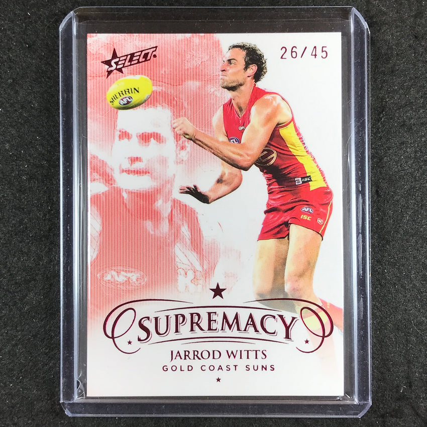 2021 Select AFL Supremacy JARROD WITTS Base Red 26/45 #54