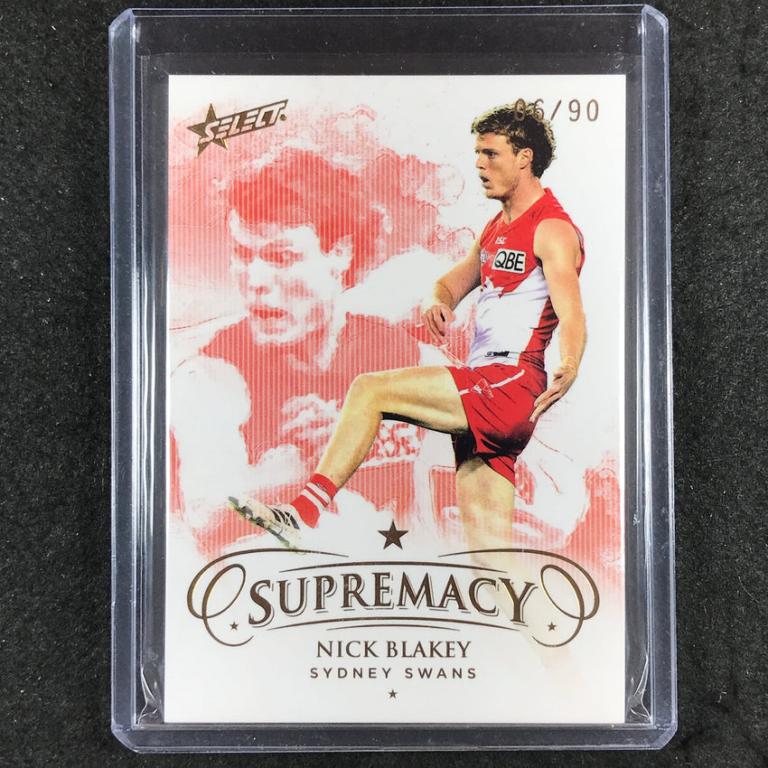 2021 Select AFL Supremacy NICK BLAKEY Base Gold 06/90 #91