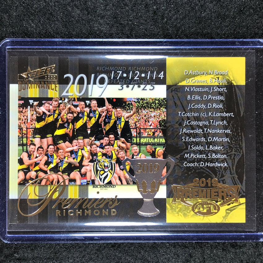 2020 Select AFL Dominance RICHMOND 2019 Premiership Commemorative 235/275 #125