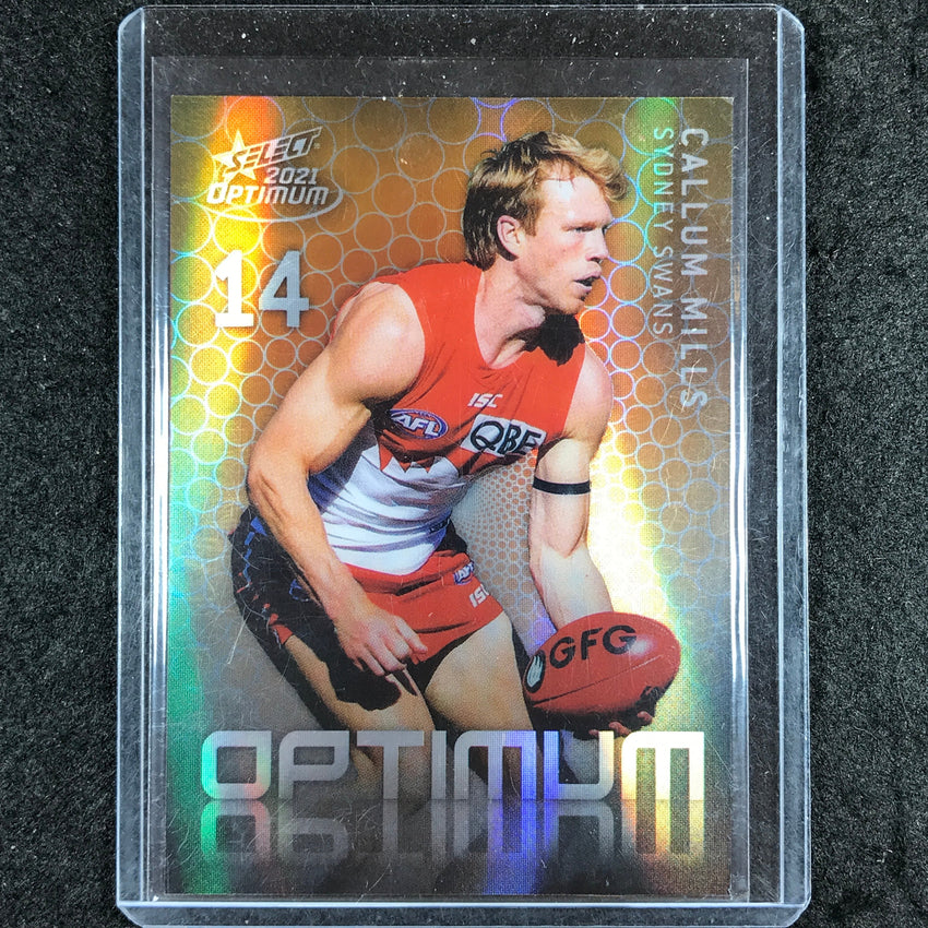 2021 Select AFL Optimum CALLUM MILLS Optimum Mirror 08/60 #OM32