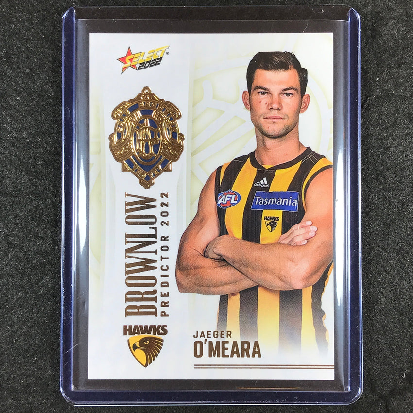2022 Select AFL Footy Stars JAEGER O'MEARA Brownlow Predictor Gold 050/185 #56