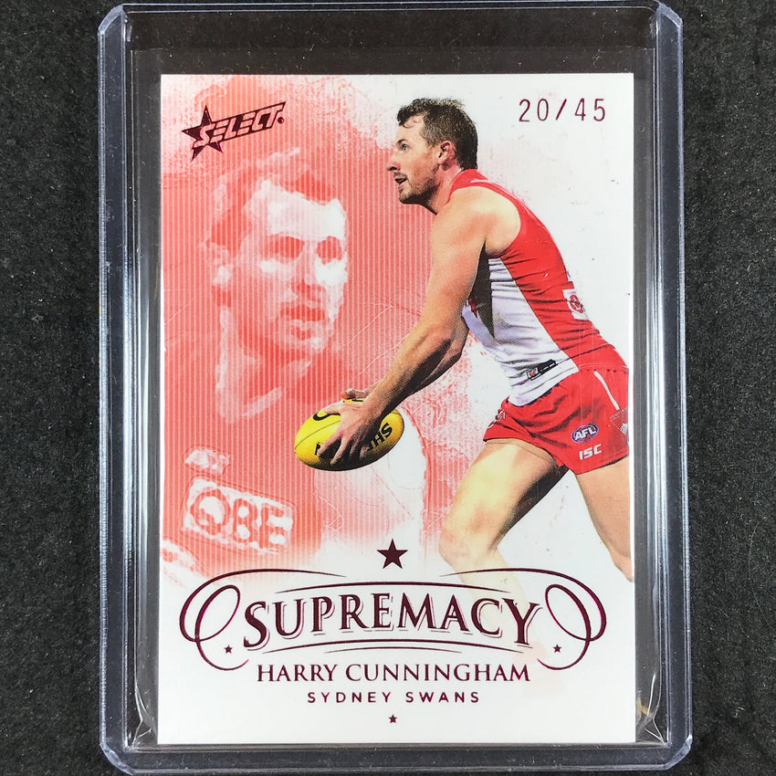 2021 Select AFL Supremacy HARRY CUNNINGHAM Base Red 20/45 #92