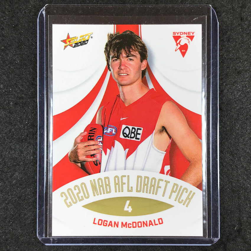 2020 Select AFL LOGAN MCDONALD NAB Draft Pick #4 066/198 #DP4