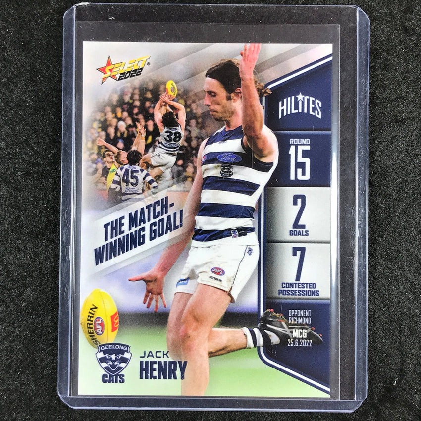 2022 Select AFL JACK HENRY Hilites The Match Winning Goal! 073/209 #SH15
