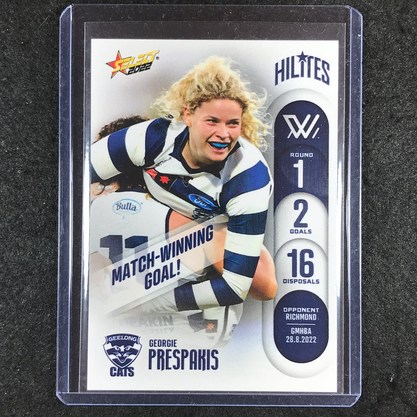 2022 Select AFL GEORGIE PRESPAKIS Hilites Match-Winning Goal! 010/157 #SHW1