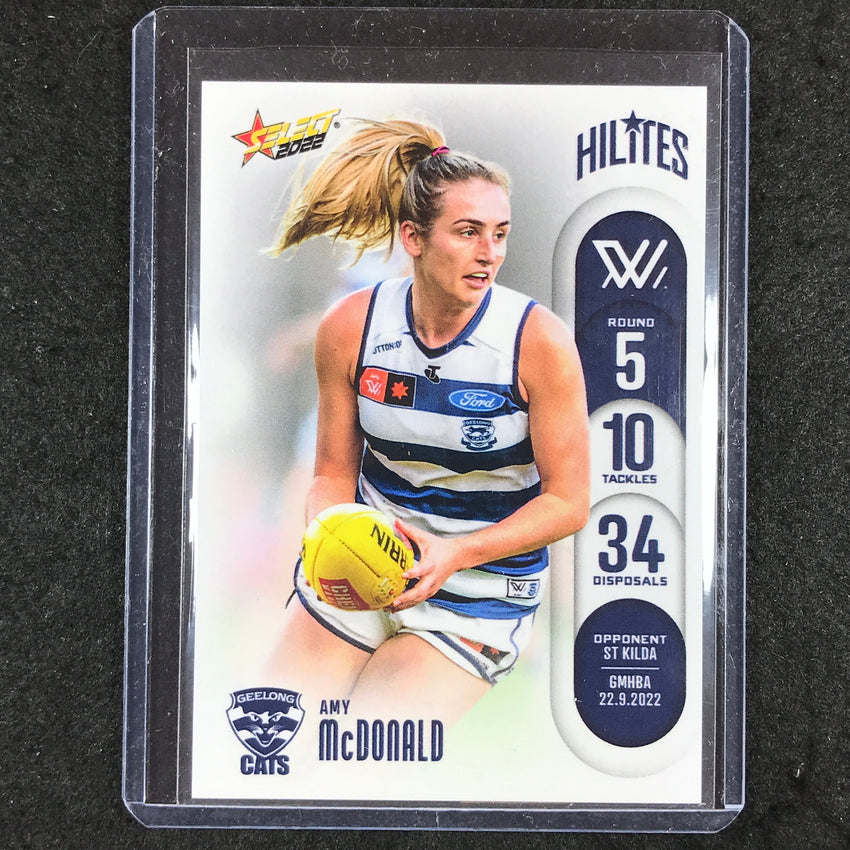 2022 Select AFL AMY MCDONALD Hilites 020/118 #SHW5