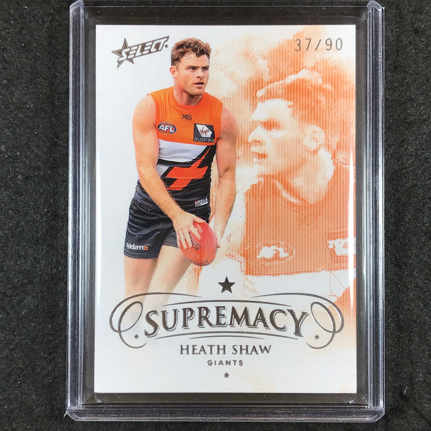 2019 Select AFL Supremacy HEATH SHAW Base Silver 37/90 #47