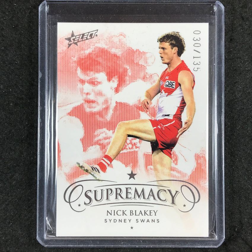 2021 Select AFL Supremacy NICK BLAKEY Base Silver 030/135 #91