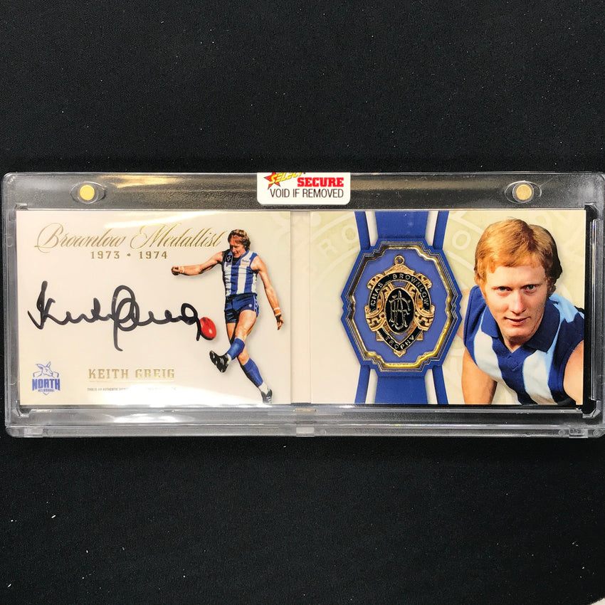 2024 Select Brownlow Medallist KEITH GREIG 1973 1974 Signature Booklet 078/150