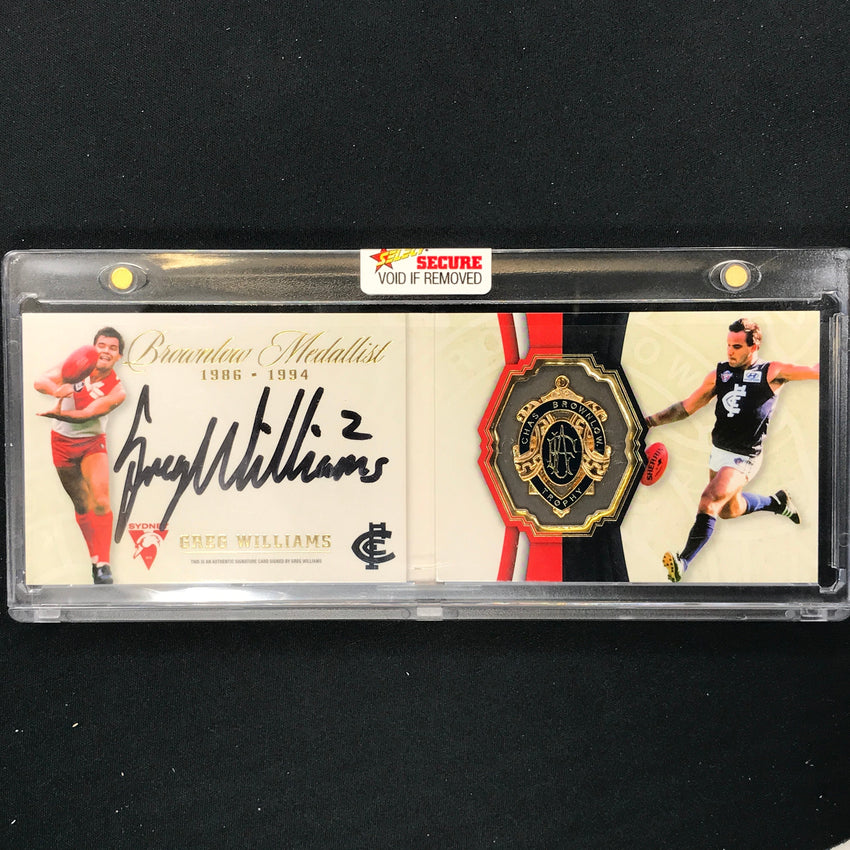 2024 Select Brownlow Medallist GREG WILLIAMS 1986 1994 Signature Booklet 53/150