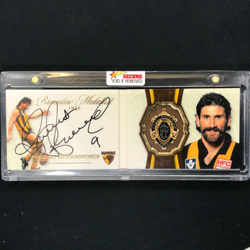 2024 Select AFL Brownlow ROBERT DIPIERDOMENICO 1986 Signature Booklet 129/150