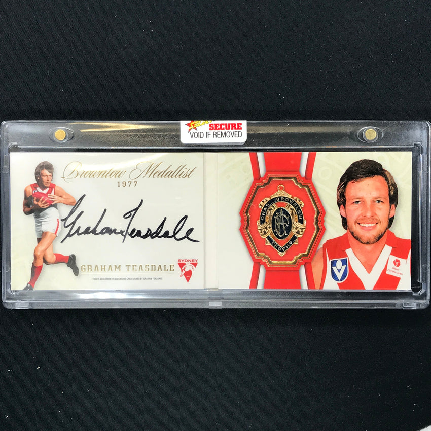 2024 Select AFL Brownlow Medallist GRAHAM TEASDALE 1977 Signature Booklet 22/150