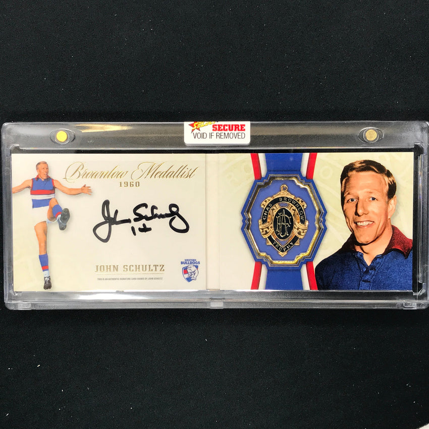 2024 Select AFL Brownlow Medallist JOHN SCHULTZ 1960 Signature Booklet 121/150
