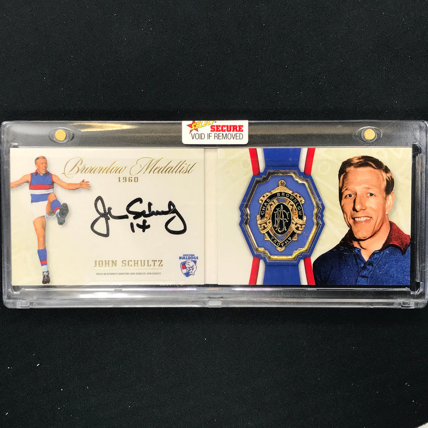 2024 Select AFL Brownlow Medallist JOHN SCHULTZ 1960 Signature Booklet 104/150