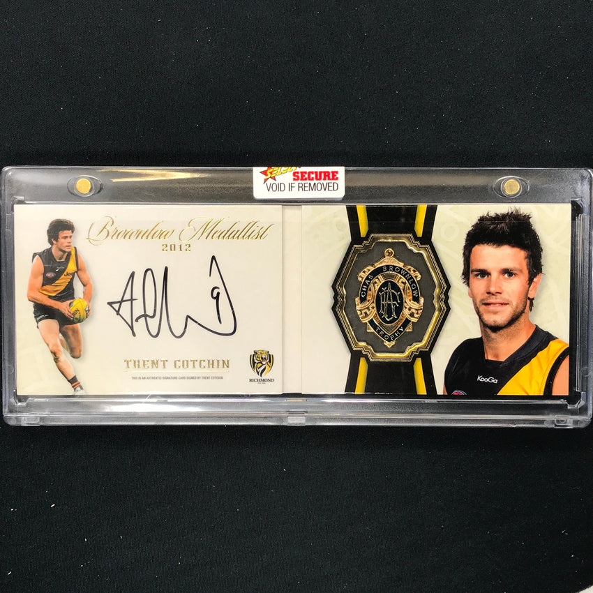 2024 Select AFL Brownlow Medallist TRENT COTCHIN 2012 Signature Booklet 051/150