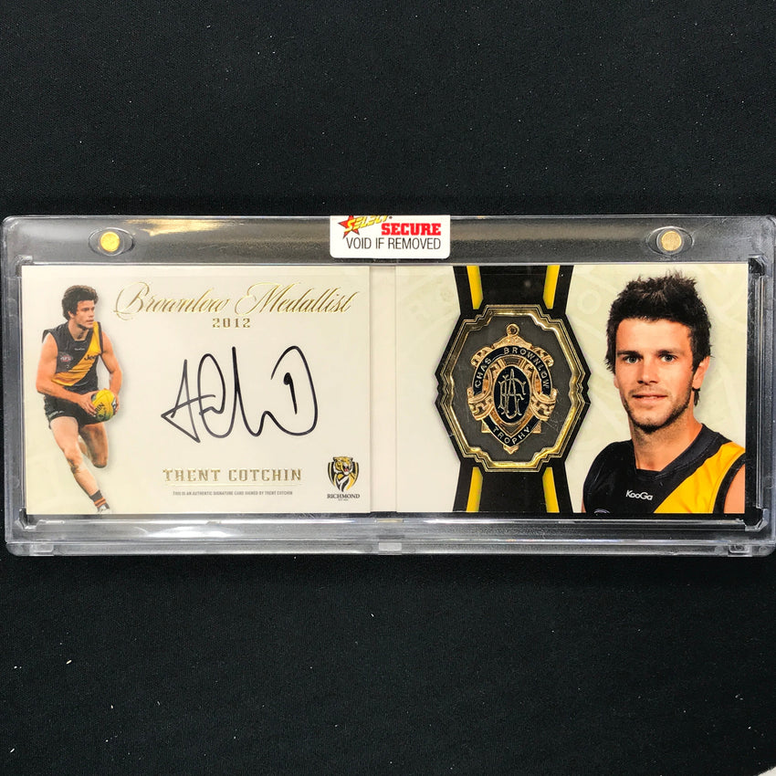 2024 Select AFL Brownlow Medallist TRENT COTCHIN 2012 Signature Booklet 074/150