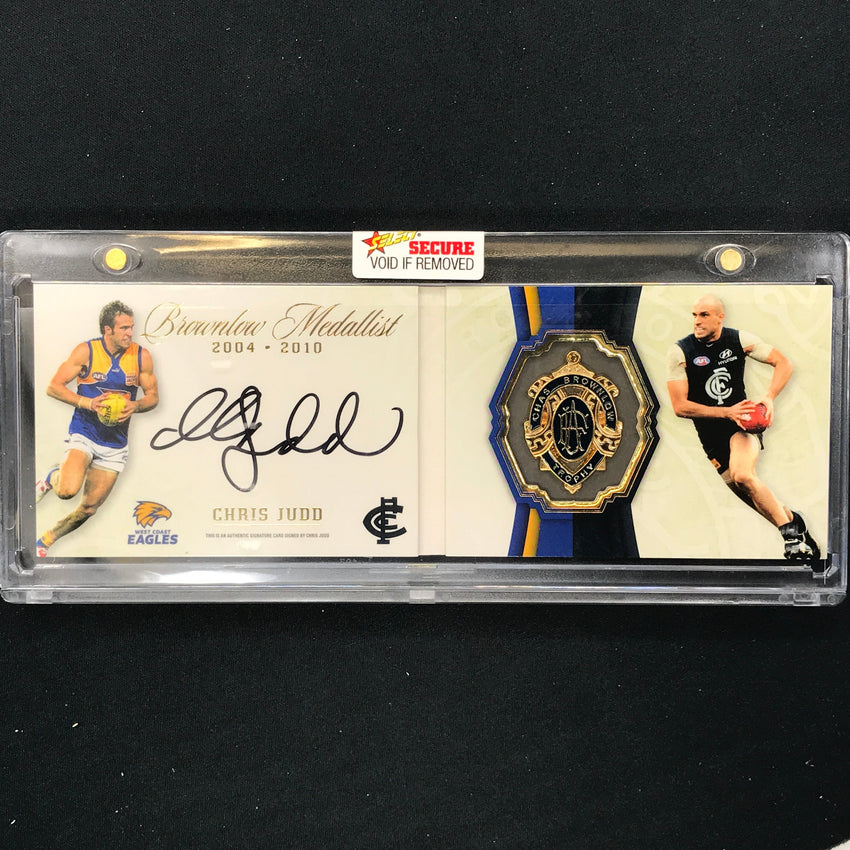 2024 Select Brownlow Medallist CHRIS JUDD 2004 2010 Signature Booklet 146/150