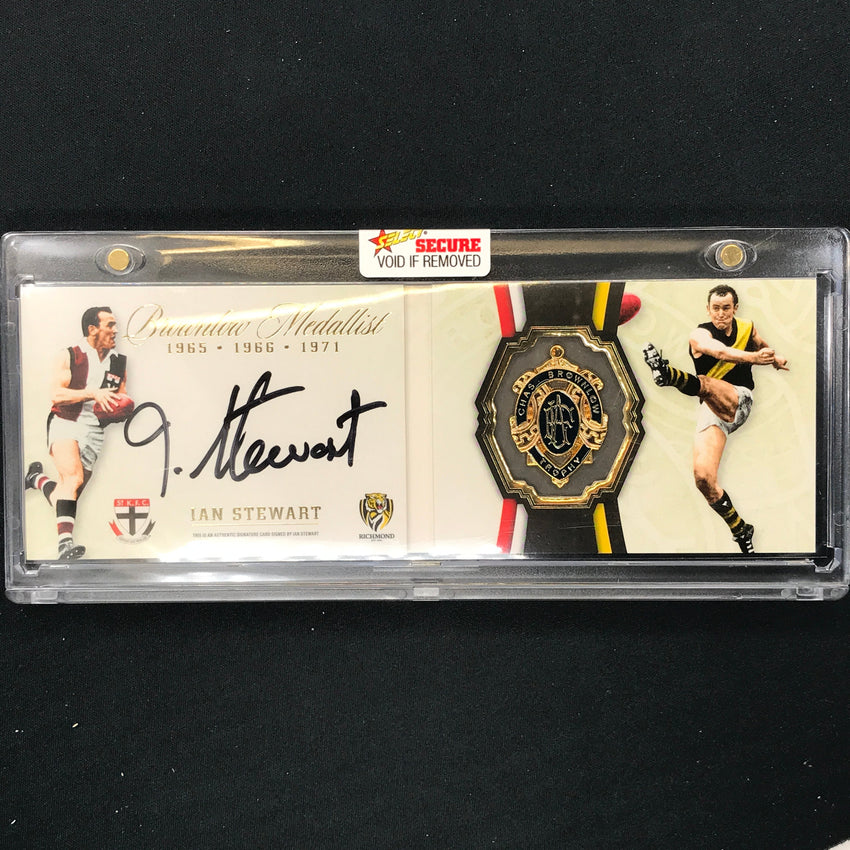 2024 Select AFL Brownlow IAN STEWART 1965 1966 1971 Signature Booklet 024/150