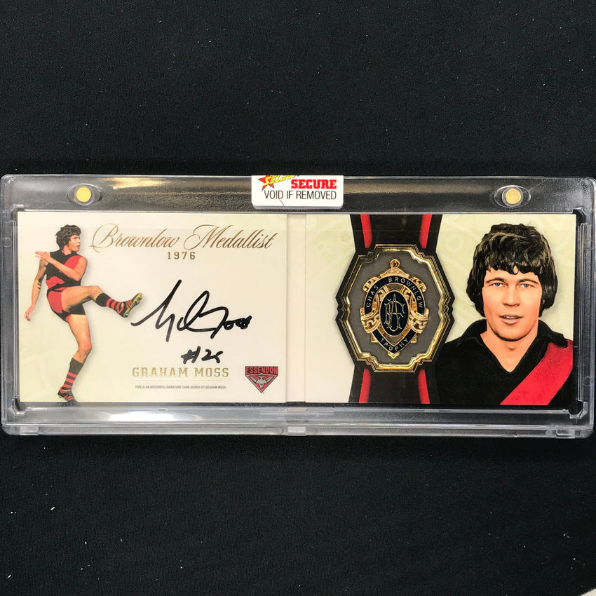 2024 Select AFL Brownlow Medallist GRAHAM MOSS 1976 Signature Booklet 102/150