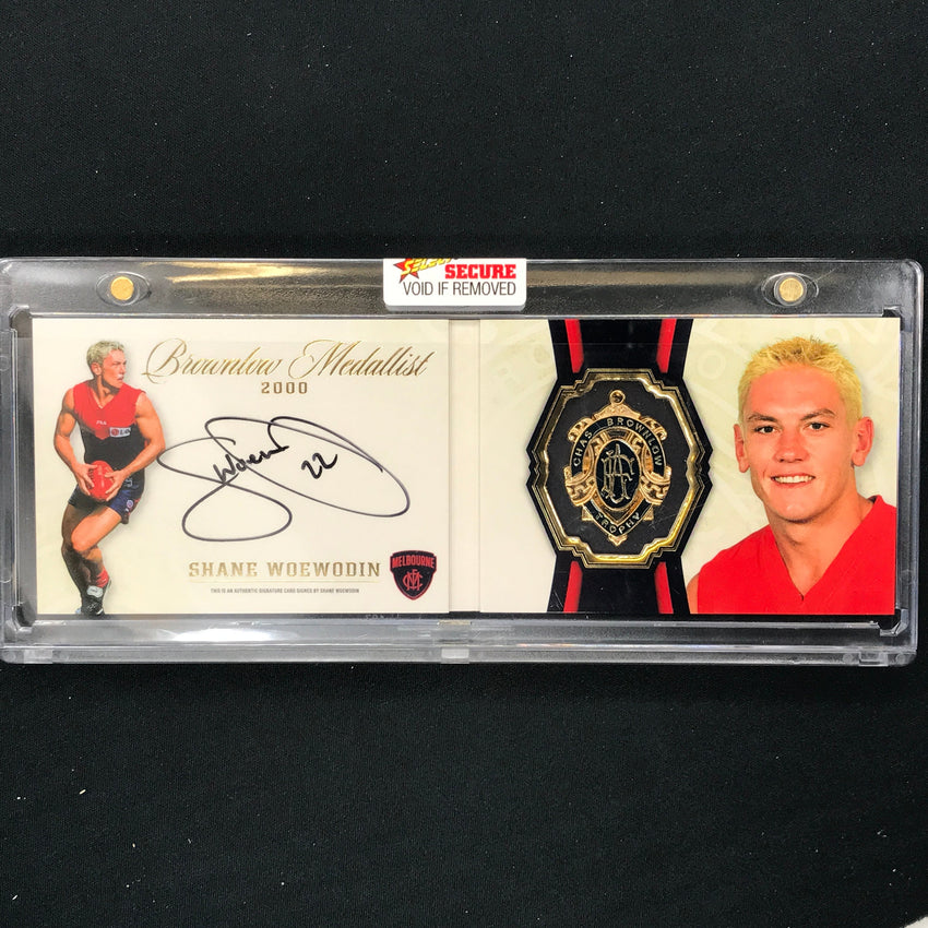 2024 Select AFL Brownlow Medallist SHANE WOEWODIN 2000 Signature Booklet 027/150