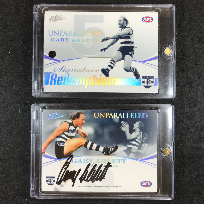 2006 Select AFL Supreme GARY ABLETT SR. Unparalleled Signature 059/100 #S2
