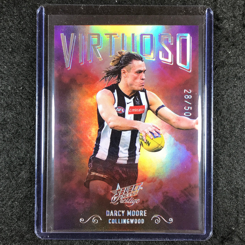 2022 Select AFL Footy Stars Prestige DARCY MOORE Virtuoso Platinum 28/50 #VP4