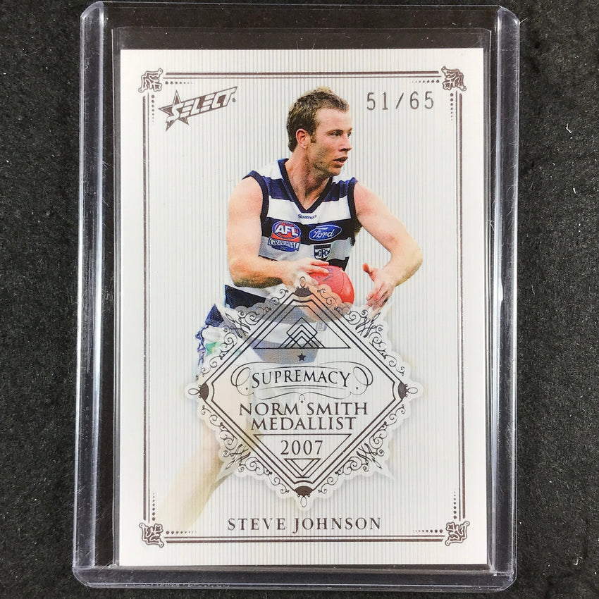 2019 Select AFL Supremacy STEVE JOHNSON 2007 Norm Smith Medallist 51/65 #NSM27