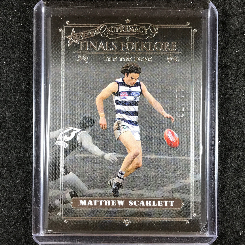 2019 Select AFL Supremacy MATTHEW SCARLETT Finals Folklore The Toe Poke 11/70 #7