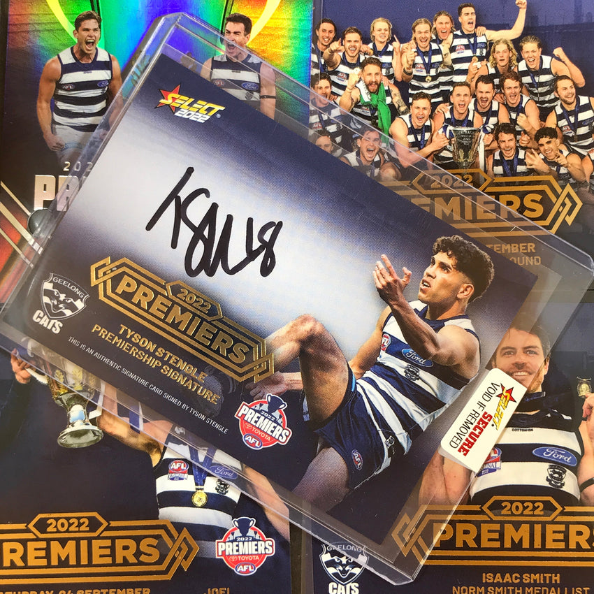 2022 Select AFL Footy Stars GEELONG Premiership Redemption STENGLE Auto 022/185