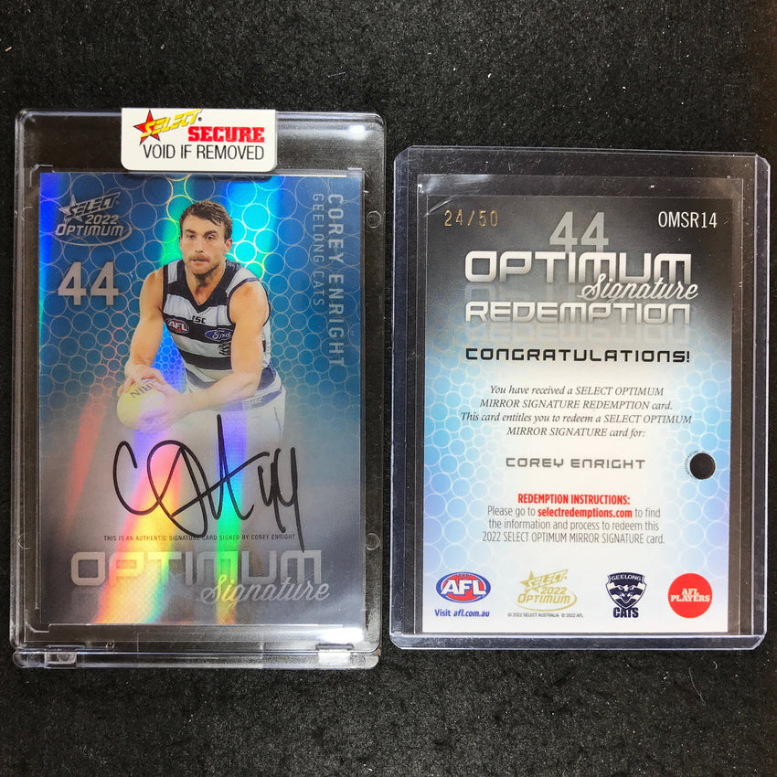 2022 Select AFL Optimum COREY ENRIGHT Optimum Mirror Signature Auto 24/50 #OMS14
