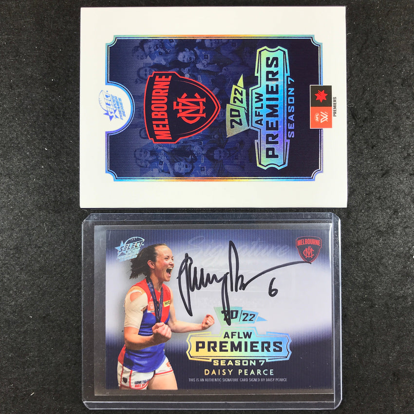 2022 Select Premier Series AFLW DAISY PEARCE Premiership Set & Signature 064/100