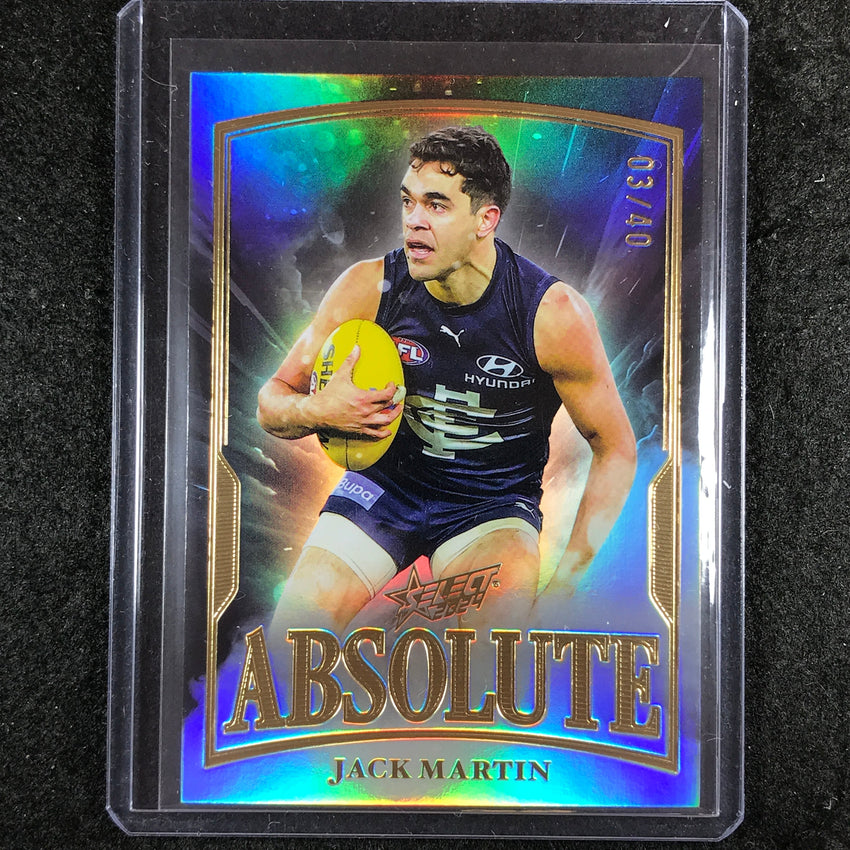 2024 Select AFL Footy Stars JACK MARTIN Absolute Black 03/70 #AB3