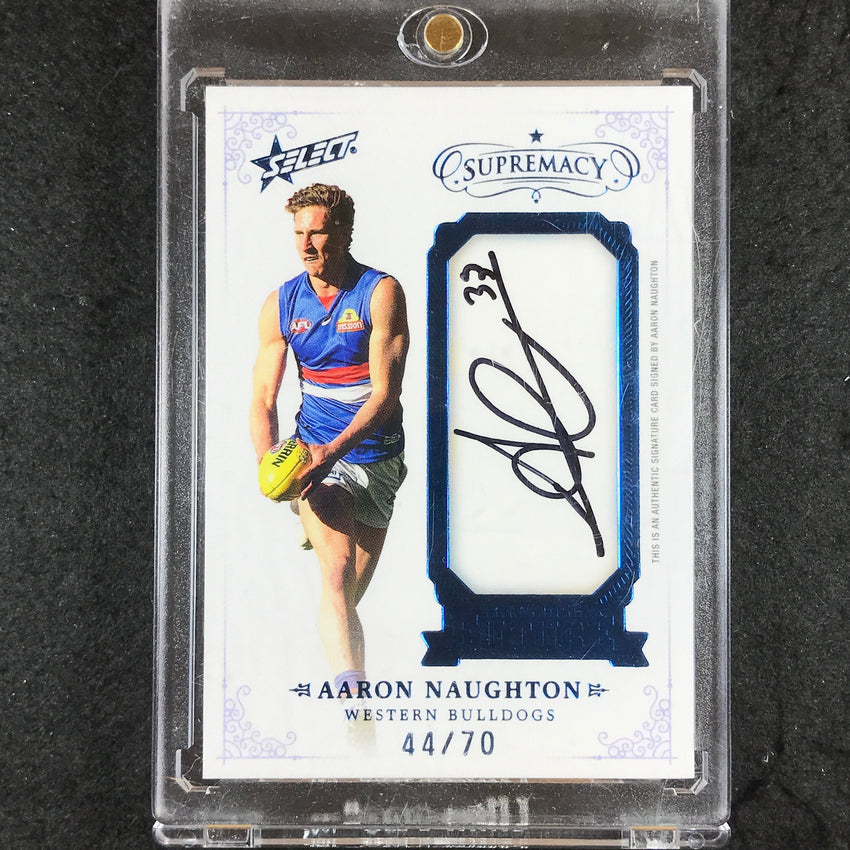 2021 Select AFL Supremacy AARON NAUGHTON Franchise Future Signature 44/70 #FFS35