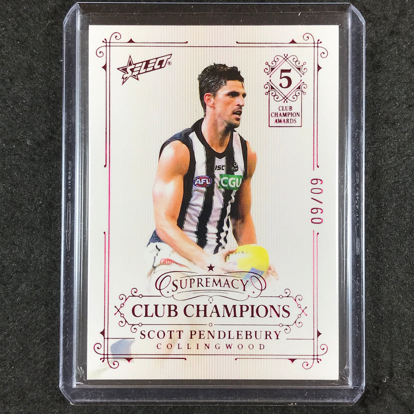 2021 Select AFL Supremacy SCOTT PENDLEBURY Club Champions 60/60 #CC-SP