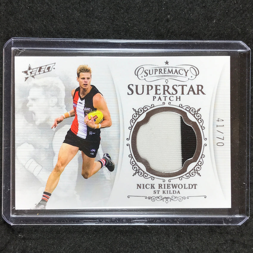2019 Select AFL Supremacy NICK RIEWOLDT Superstar Patch 41/70 #SP15