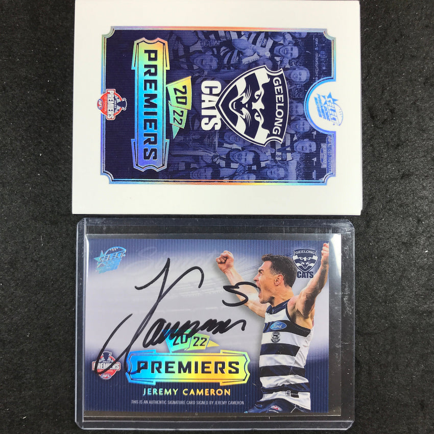 2022 Select Premier Series AFL JEREMY CAMERON Premiers Set & Signature 016/100