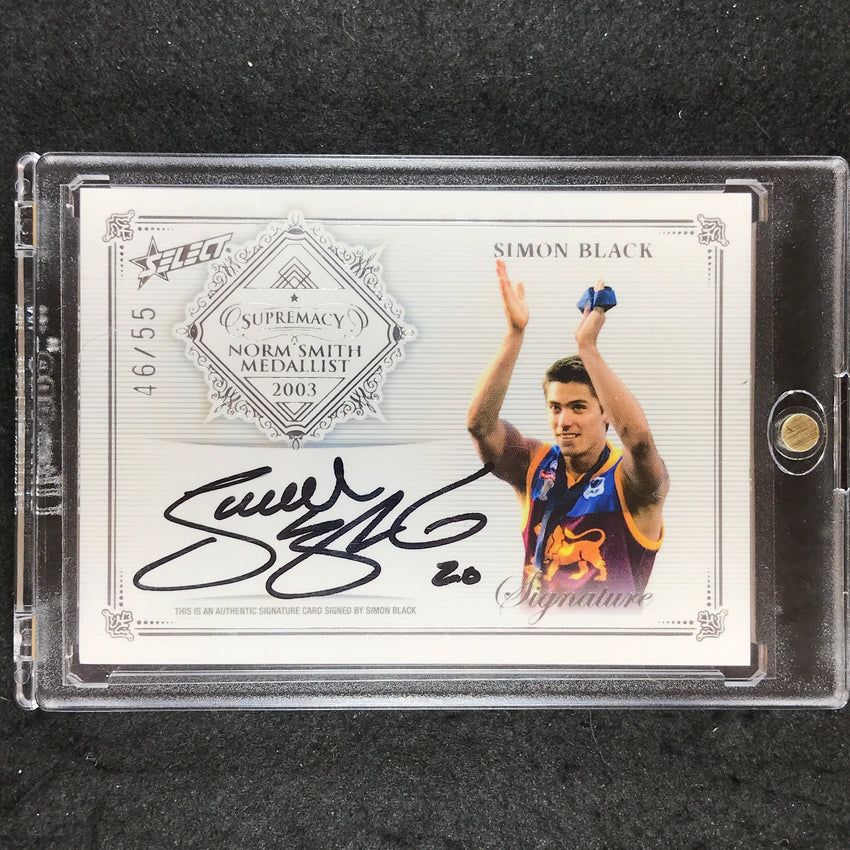 2019 Select AFL Supremacy SIMON BLACK Norm Smith Medallist Signature 46/55 #10