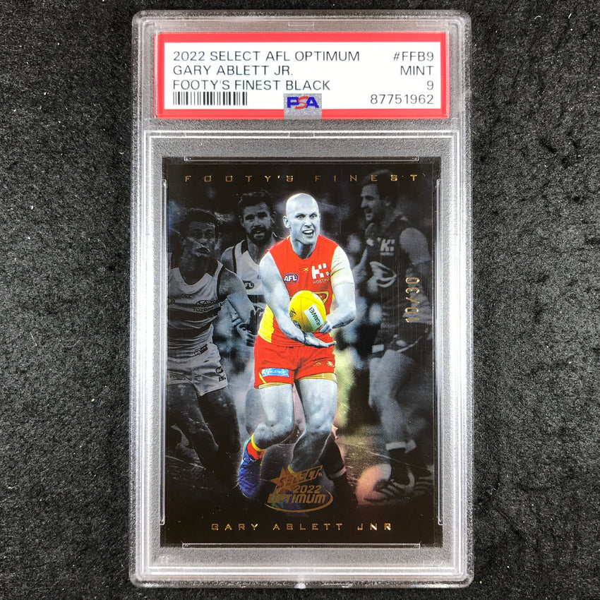 2022 Select AFL Optimum GARY ABLETT JR. Footy's Finest Black 10/30 #FFB9 PSA 9