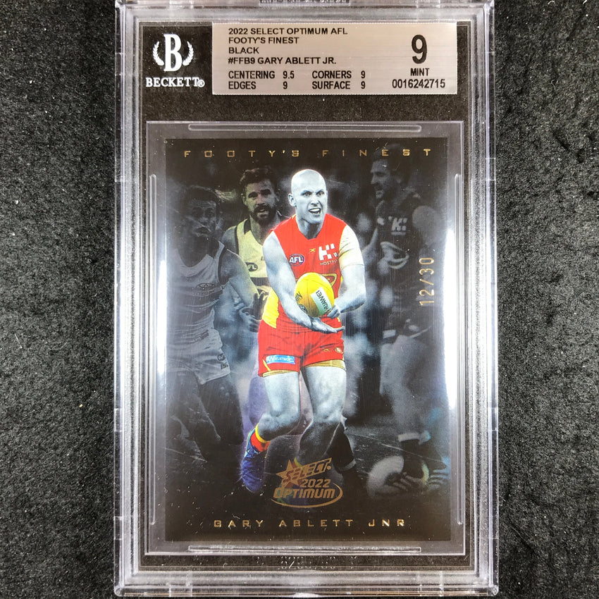2022 Select AFL Optimum GARY ABLETT JR. Footy's Finest Black 12/30 #FFB9 BGS 9