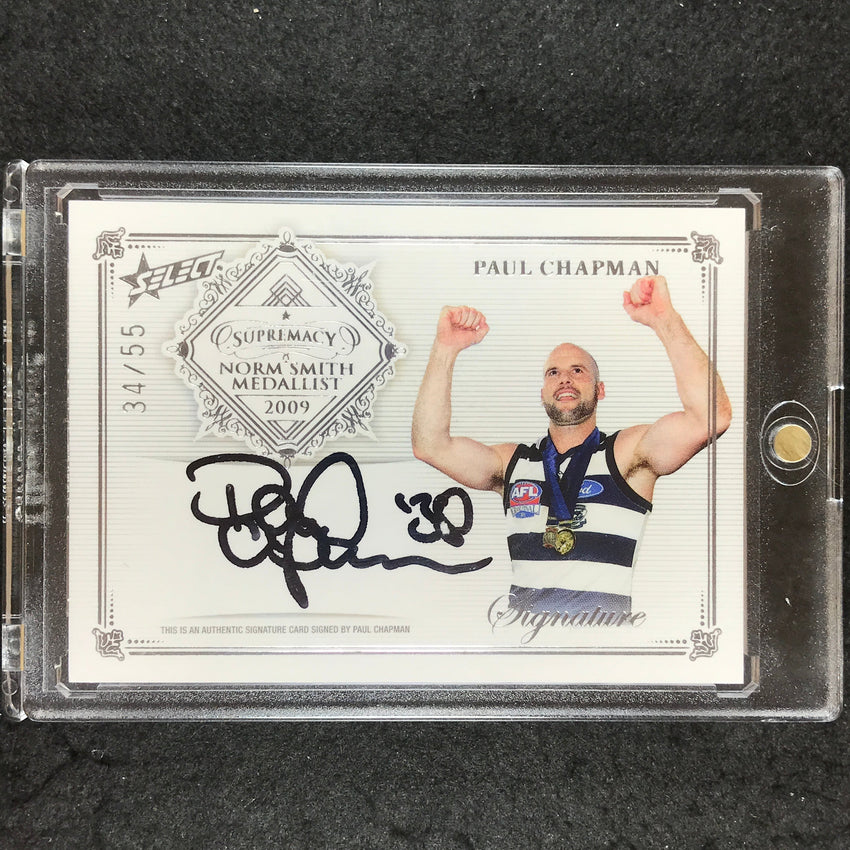 2019 Select AFL Supremacy PAUL CHAPMAN Norm Smith Medallist Signature 34/35 #13