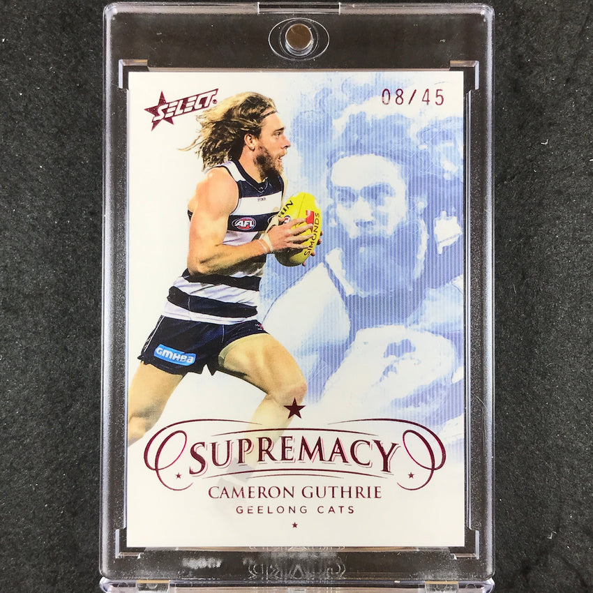 2021 Select AFL Supremacy CAMERON GUTHRIE Base Red 08/45 #39