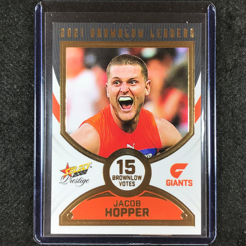 2022 Select AFL Footy Stars JACOB HOPPER 2021 Brownlow Leaders 25/80 #BL22