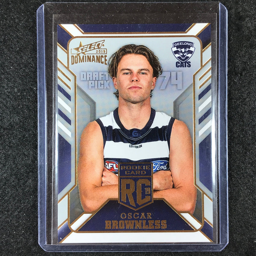 2019 Select AFL Dominance OSCAR BROWNLESS Rookie Card 004/250 #RC74