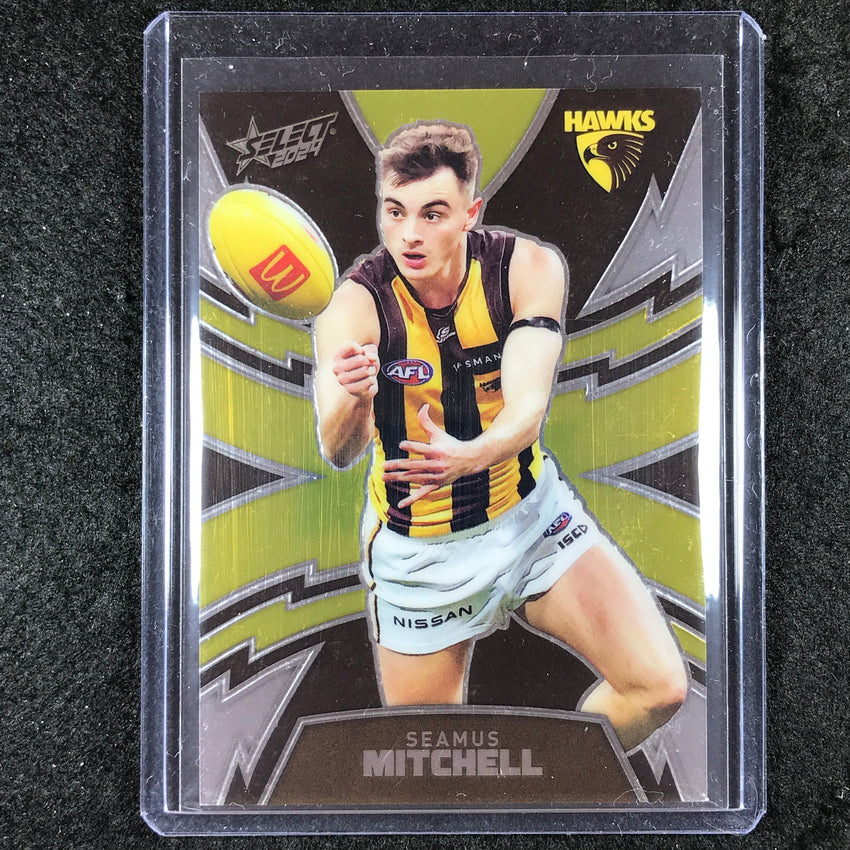 2024 Select AFL Footy Stars SEAMUS MITCHELL Luminous Thunderbolt 001/599 #LT210