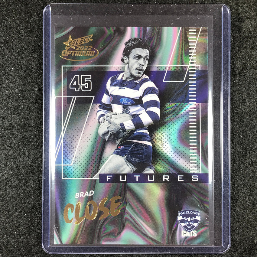 2022 Select AFL Optimum BRAD CLOSE Futures 57/95 F31 Cherry Collectables