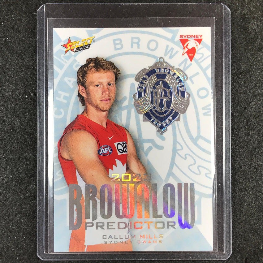 2023 Select AFL Footy Stars CALLUM MILLS Brownlow Predictor Platinum 46/60 #31