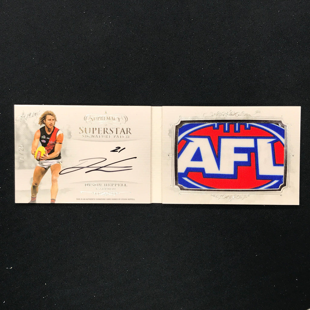 2021 Select AFL Supremacy DYSON HEPPELL Superstar Signature Logo Bookl ...